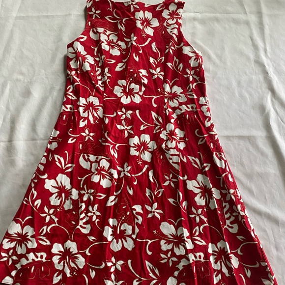 Hawaiian Original Made In Hawaii Red Floral Tiki Dress Size M - Picture 3 of 8